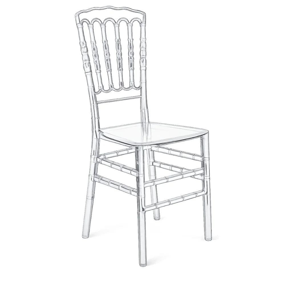 Armless Acrylic Iron Chairs